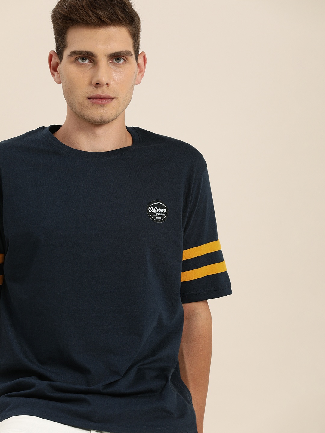 Difference of Opinion Men Navy Blue Round Neck Drop-Shoulder Sleeves Cotton OversizedT-shirt
Difference of Opinion Men Navy Blue Round Neck Drop-Shoulder Sleeves Cotton OversizedT-shirt