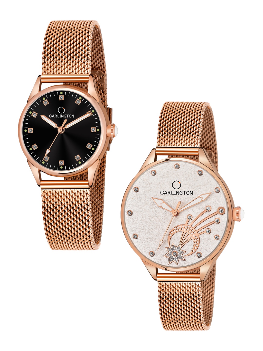 CARLINGTON Women Set Of 2 Multicoloured Dial Bracelet Style Straps Analogue Watch, Multi
CARLINGTON Women Set Of 2 Multicoloured Dial Bracelet Style Straps Analogue Watch, Multi