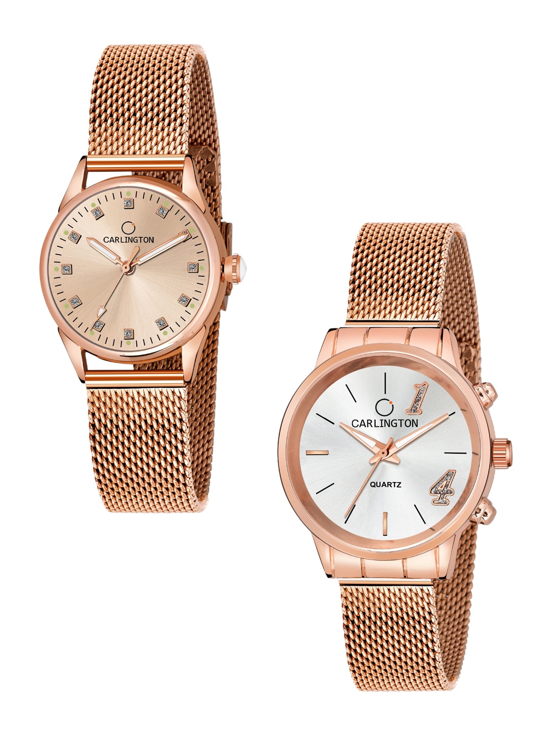 CARLINGTON Women Set of 2 Multicoloured Stainless Steel Bracelet Style Straps Watch, Multi
CARLINGTON Women Set of 2 Multicoloured Stainless Steel Bracelet Style Straps Watch, Multi