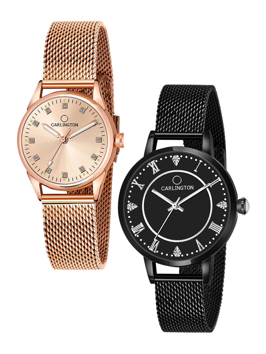 CARLINGTON Women Multicoloured Embellished Dial & Multicoloured Stainless Steel Bracelet Style Straps Watch, Multi
CARLINGTON Women Multicoloured Embellished Dial & Multicoloured Stainless Steel Bracelet Style Straps Watch, Multi