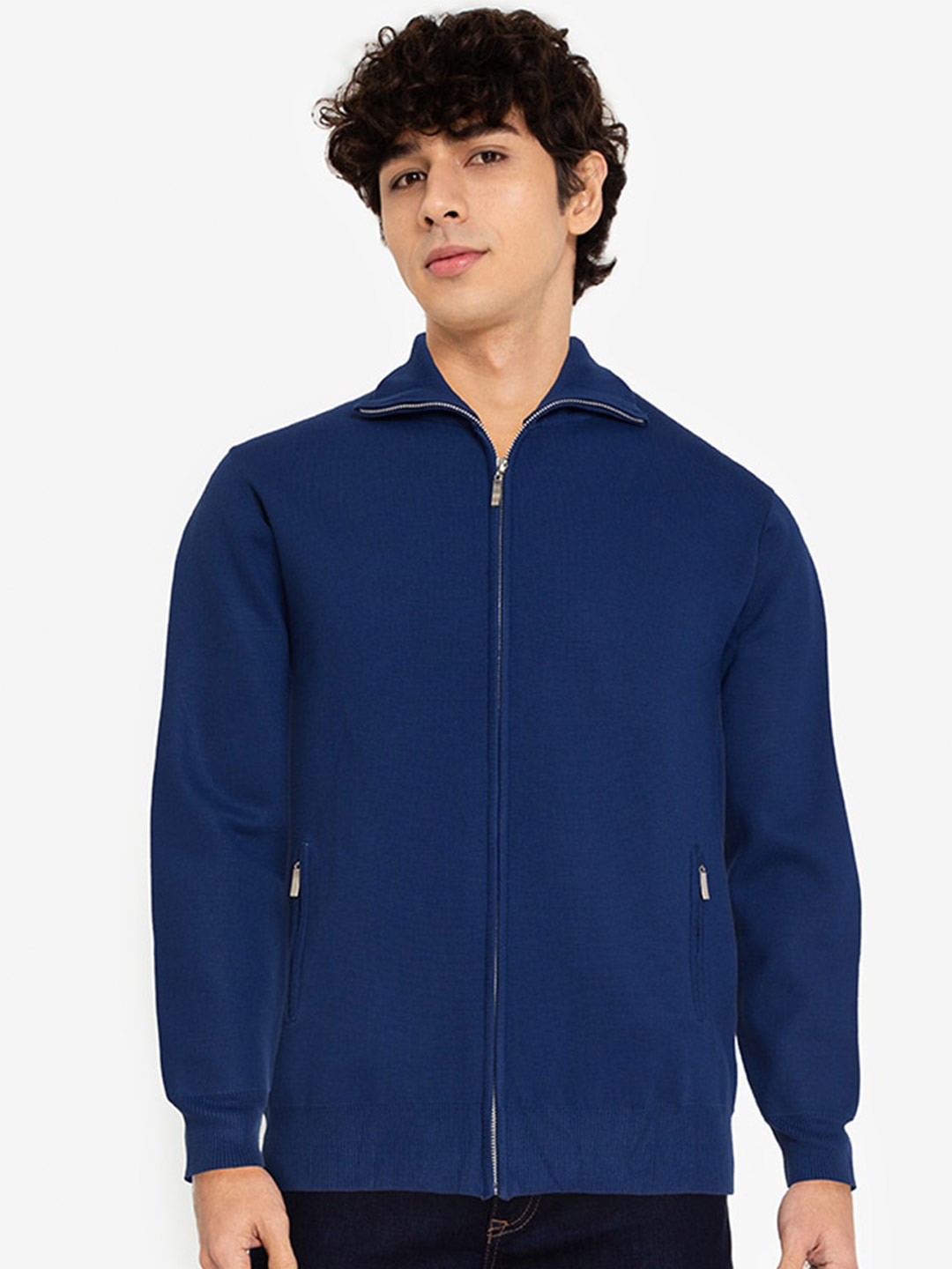 ZALORA BASICS Men Navy Blue Zipped Jacket
ZALORA BASICS Men Navy Blue Zipped Jacket