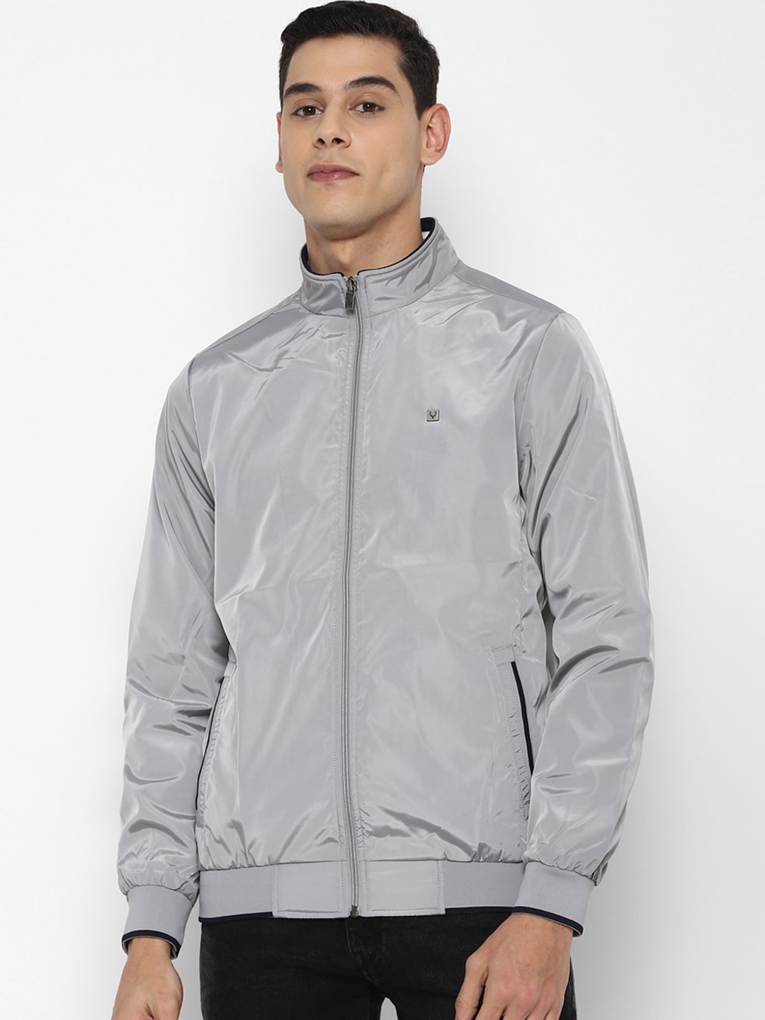 Allen Solly Sport Men Grey Bomber Jacket