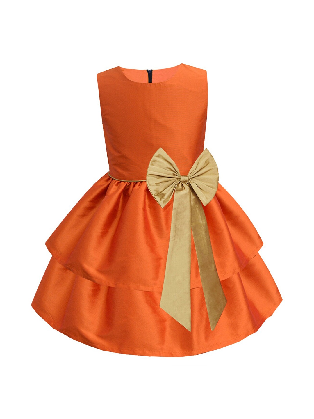 A.T.U.N. Orange & Gold-Toned Layered Dress