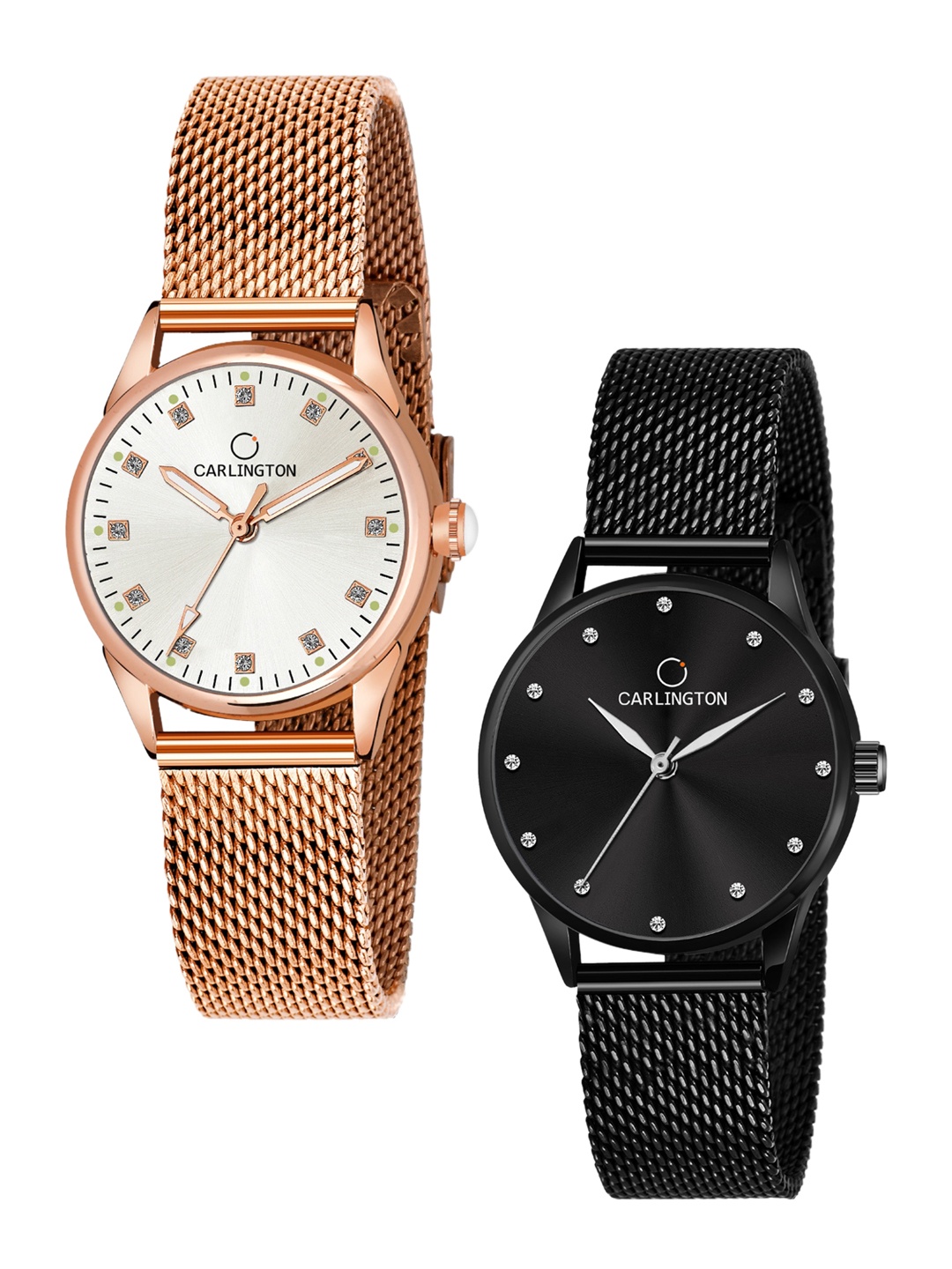 CARLINGTON Women Multicoloured Embellished Dial & Multicoloured Stainless Steel Bracelet Style Straps Watch, Multi
CARLINGTON Women Multicoloured Embellished Dial & Multicoloured Stainless Steel Bracelet Style Straps Watch, Multi