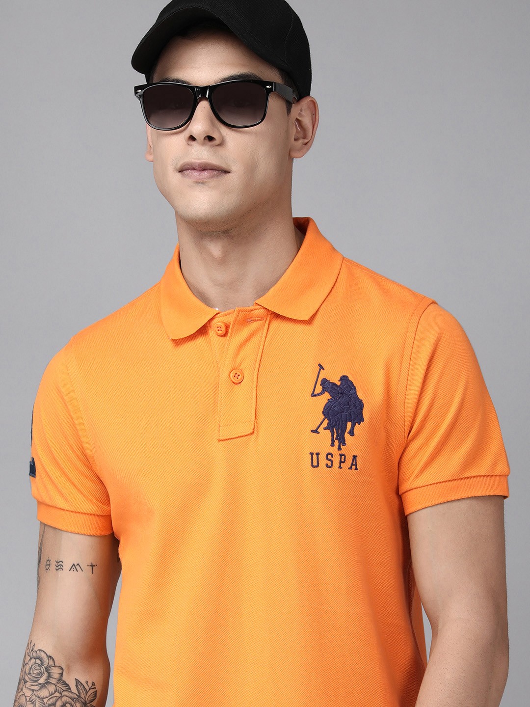 U S Polo Assn Men Mustard Yellow Brand Logo Printed Polo Collar Pure Cotton Slim Fit T-shirt
U S Polo Assn Men Mustard Yellow Brand Logo Printed Polo Collar Pure Cotton Slim Fit T-shirt
