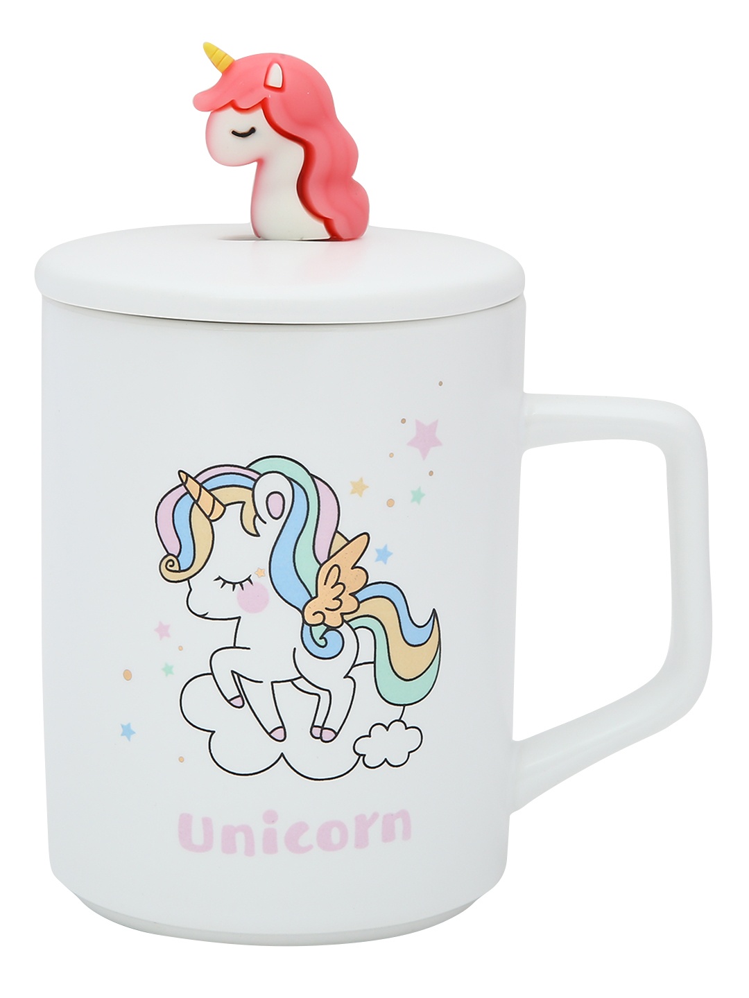 BonZeaL White & Blue Hand Rainbow Unicorn Painted Ceramic Matte Cups with Lid & Spoon Set
BonZeaL White & Blue Hand Rainbow Unicorn Painted Ceramic Matte Cups with Lid & Spoon Set
