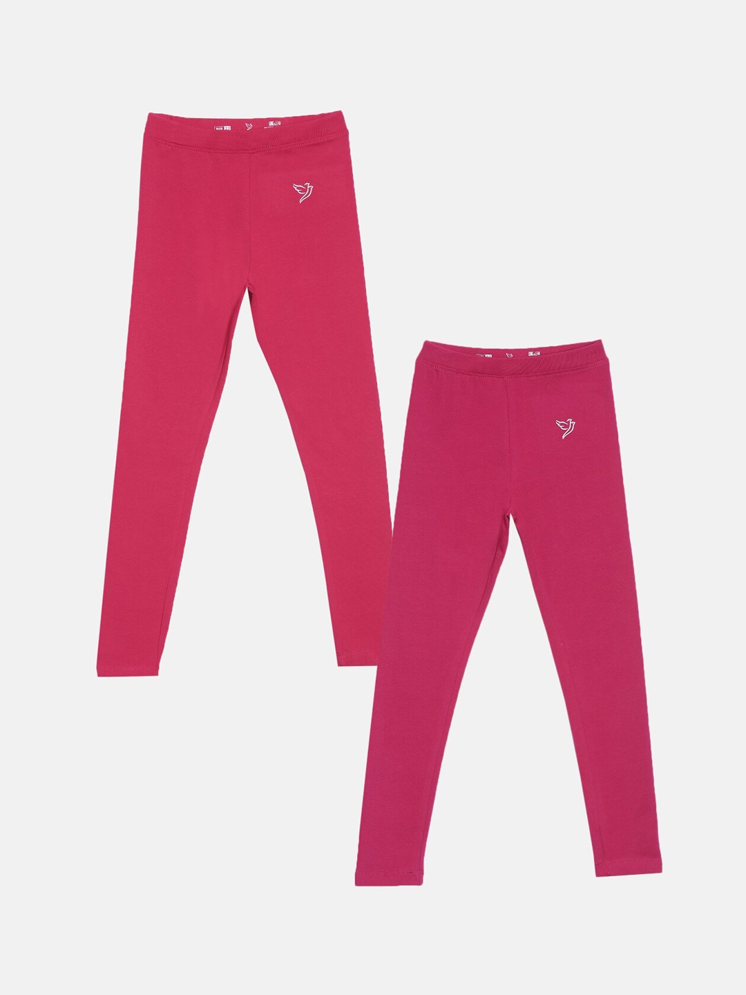 TWIN BIRDS Girls Pack Of 2 Solid Pure Cotton Tailored-Fit Ankle-Length Leggings, Pink
TWIN BIRDS Girls Pack Of 2 Solid Pure Cotton Tailored-Fit Ankle-Length Leggings, Pink