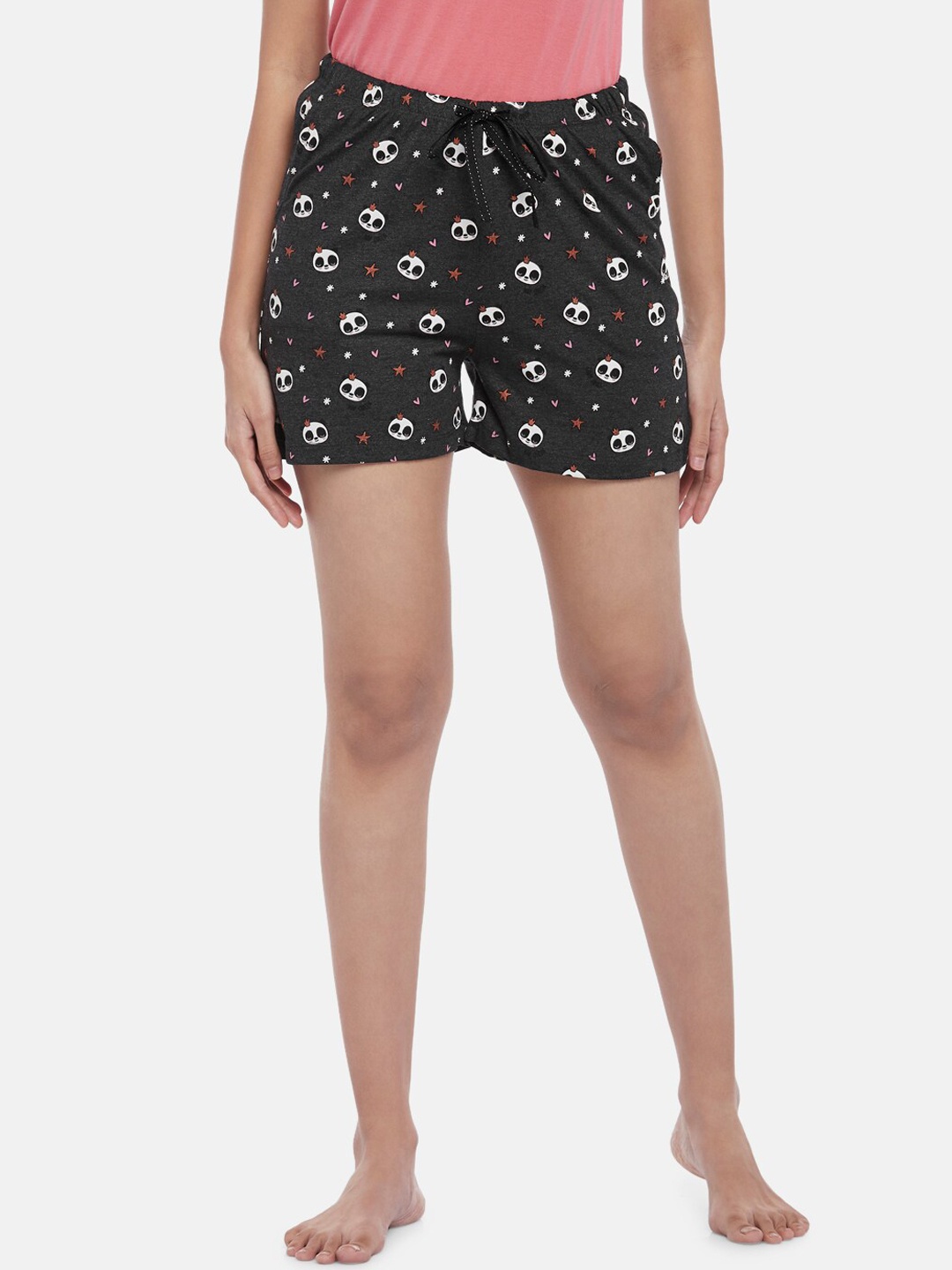 Dreamz by Pantaloons Women Charcoal Grey & White Conversational Pure Cotton Lounge Shorts
Dreamz by Pantaloons Women Charcoal Grey & White Conversational Pure Cotton Lounge Shorts