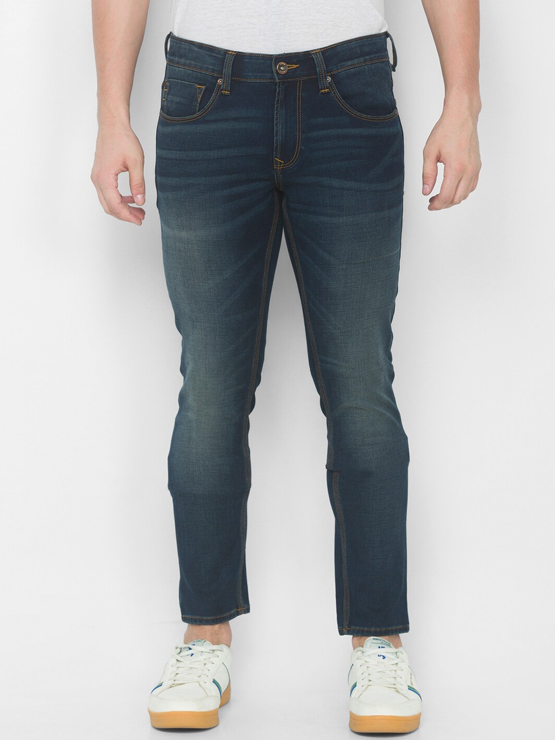 SPYKAR Men Blue Skinny Fit Low-Rise Light Fade Jeans