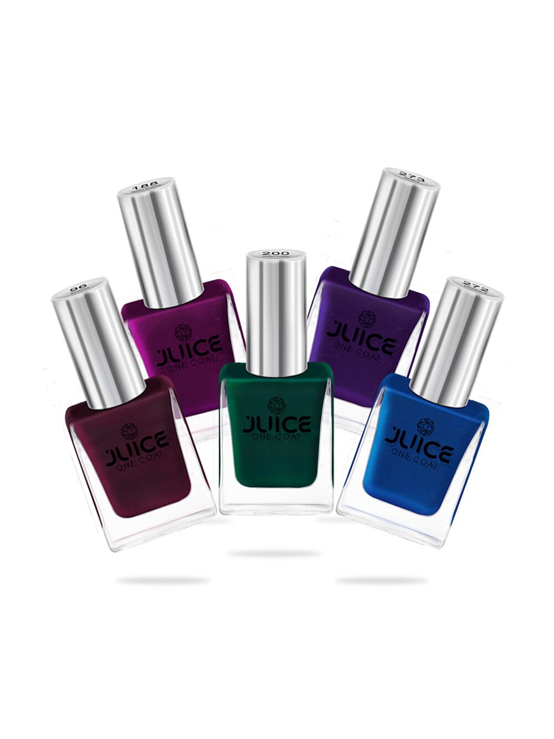 JUICE Pack of 3 Mahogany, Magenta, Pearly Forest, Sapphire Blue, Eminence Nail Polish, Multi
JUICE Pack of 3 Mahogany, Magenta, Pearly Forest, Sapphire Blue, Eminence Nail Polish, Multi