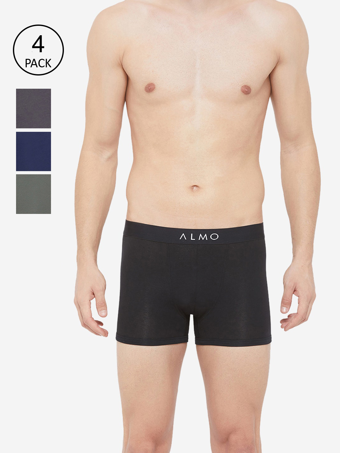 Almo Wear Men Pack of 4 Assorted Solid Trunks OC-T-BBLGAG 
Almo Wear Men Pack of 4 Assorted Solid Trunks OC-T-BBLGAG
