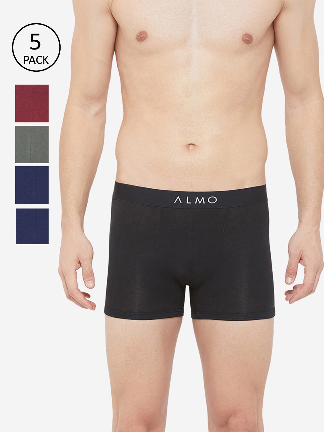 Almo Wear Men Pack Of 5 Solid Organic Cotton Boxer Briefs OC-T-BBLBLRAG, Multi
Almo Wear Men Pack Of 5 Solid Organic Cotton Boxer Briefs OC-T-BBLBLRAG, Multi