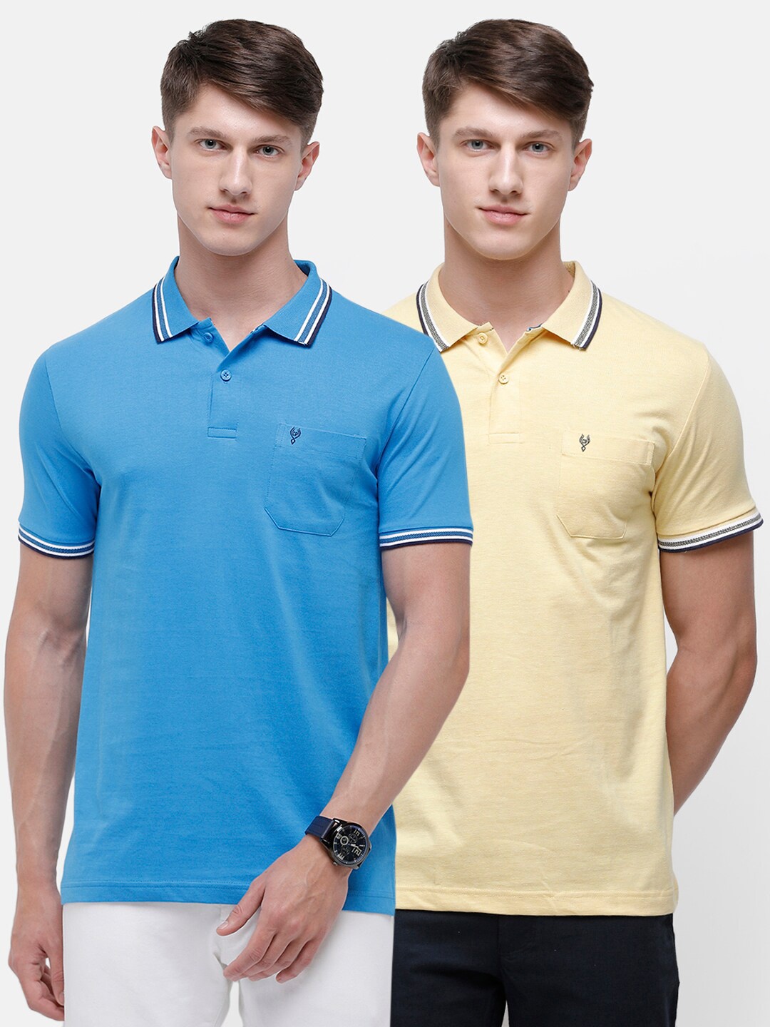 Classic Polo Men Pack of 2 Blue & Beige Polo Collar Pockets Slim Fit Pure Cotton T-shirt
Classic Polo Men Pack of 2 Blue & Beige Polo Collar Pockets Slim Fit Pure Cotton T-shirt