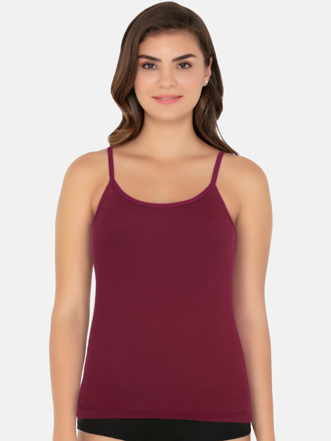 Amante Women Purple Solid Pure Cotton Camisoles