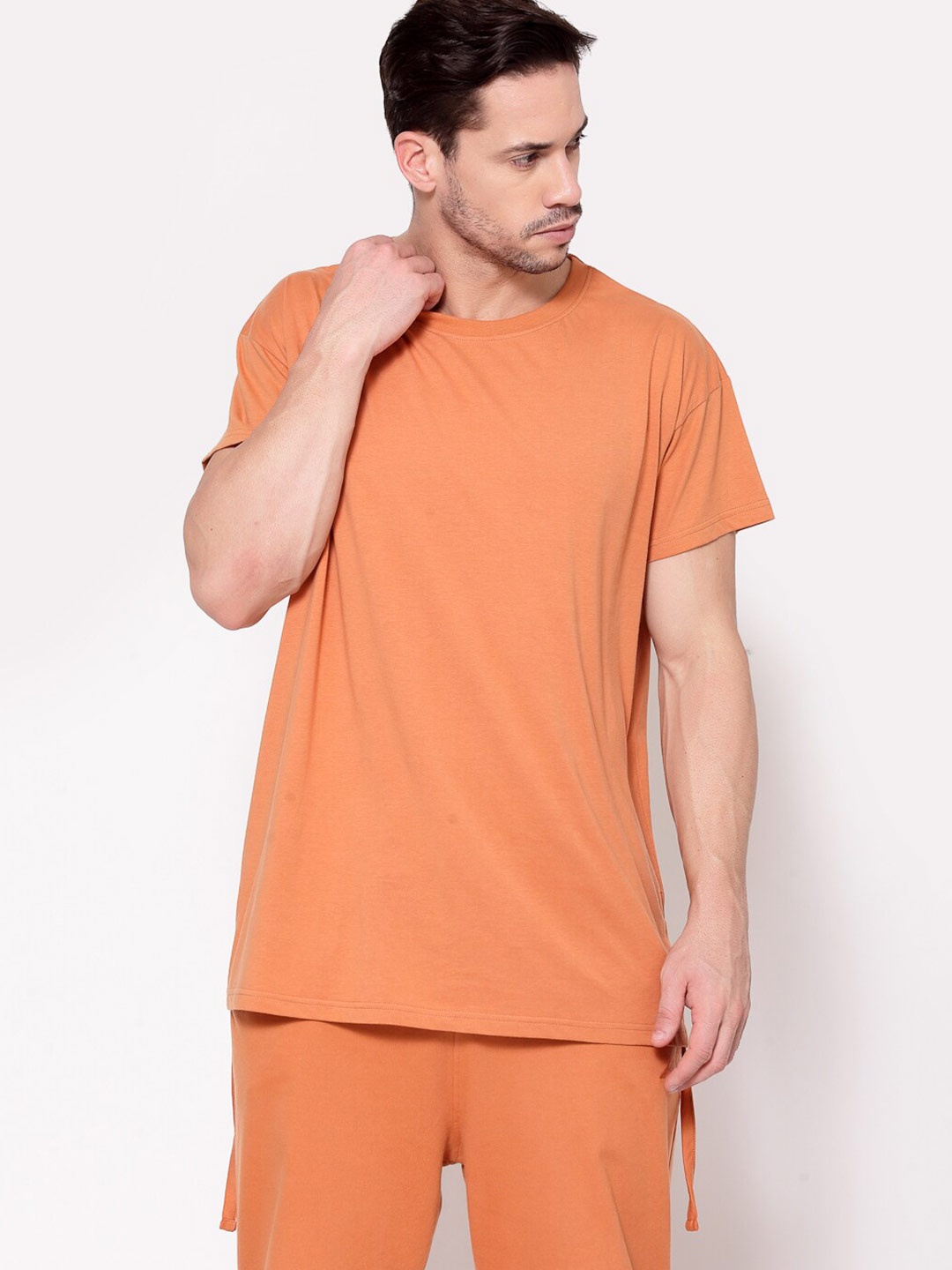 I Am Animal Men Orange Organic Cotton Loose Fit T-Shirt with Vertical Print at Center Back
I Am Animal Men Orange Organic Cotton Loose Fit T-Shirt with Vertical Print at Center Back