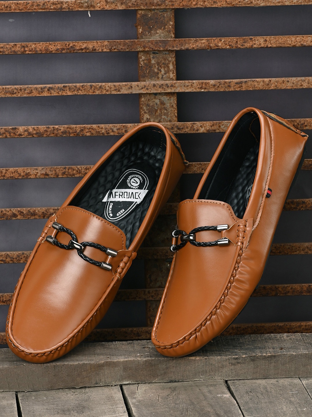 AfroJack Men Tan Loafers