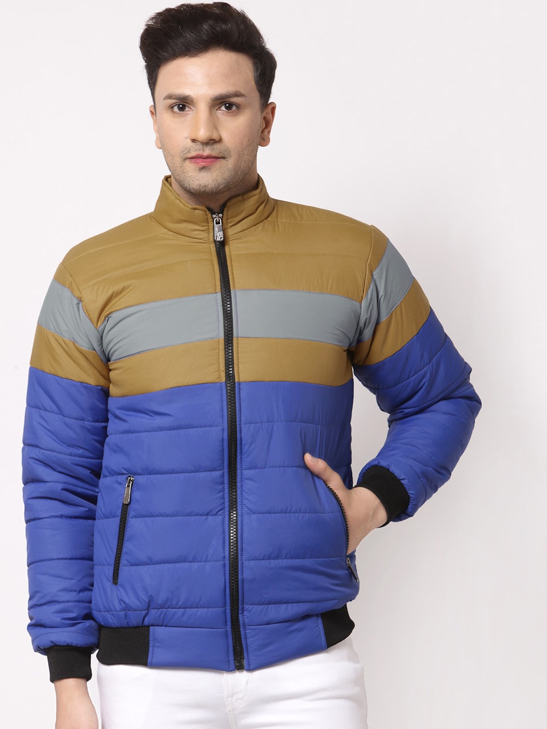 KLOTTHE Men Multicoloured Colourblocked Water Resistant Outdoor Padded Jacket, Multi
KLOTTHE Men Multicoloured Colourblocked Water Resistant Outdoor Padded Jacket, Multi