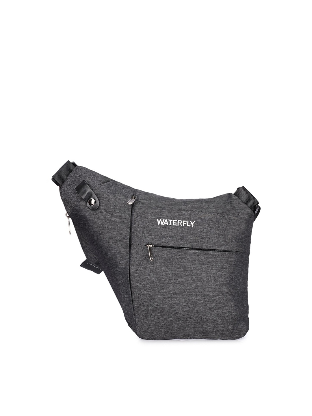 WATERFLY Unisex Black Messenger Bag