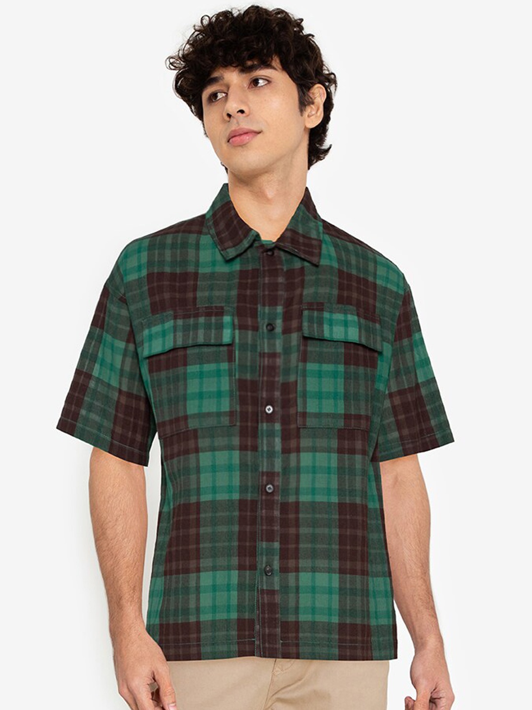 ZALORA BASICS Men Green Tartan Checks Checked Pure Cotton Oversize Plaid Casual Shirt
ZALORA BASICS Men Green Tartan Checks Checked Pure Cotton Oversize Plaid Casual Shirt