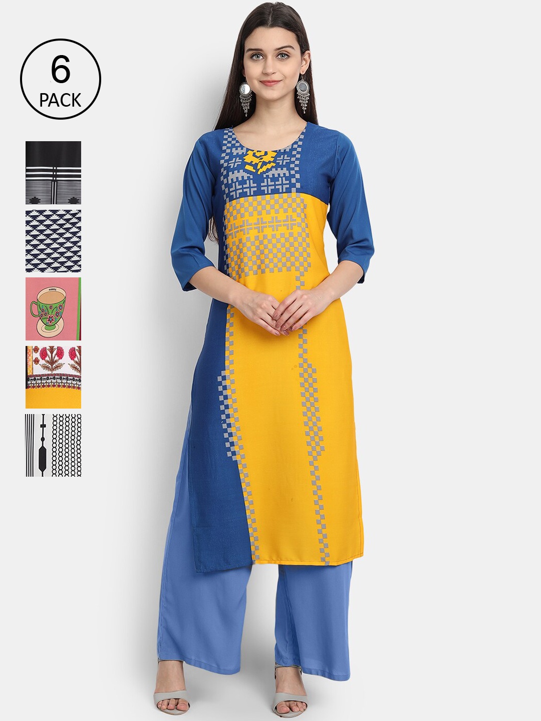 1 Stop Fashion Women Multicoloured & orange yellow Geometric Embroidered Thread Work Crepe Kurta, Multi
1 Stop Fashion Women Multicoloured & orange yellow Geometric Embroidered Thread Work Crepe Kurta, Multi