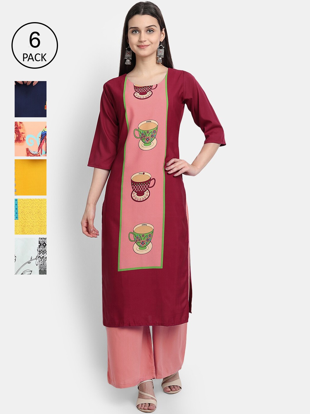 1 Stop Fashion Women Multicoloured & claret Ethnic Motifs Embroidered Flared Sleeves Thread Work Crepe Kurta, Multi
1 Stop Fashion Women Multicoloured & claret Ethnic Motifs Embroidered Flared Sleeves Thread Work Crepe Kurta, Multi