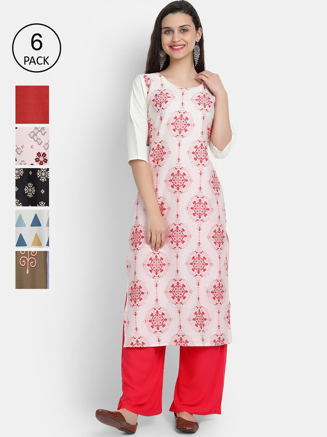 1 Stop Fashion Women Multicoloured Floral Embroidered Keyhole Neck Mirror Work Crepe Kurta, Multi
1 Stop Fashion Women Multicoloured Floral Embroidered Keyhole Neck Mirror Work Crepe Kurta, Multi