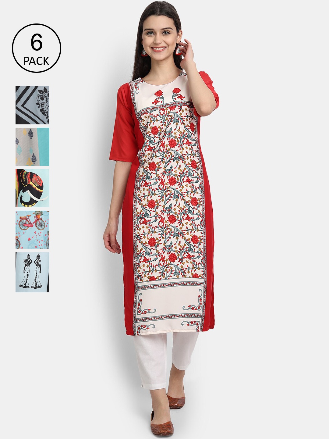 1 Stop Fashion Women Multicoloured & almost mauve Embroidered Thread Work Crepe Kurta, Multi
1 Stop Fashion Women Multicoloured & almost mauve Embroidered Thread Work Crepe Kurta, Multi
