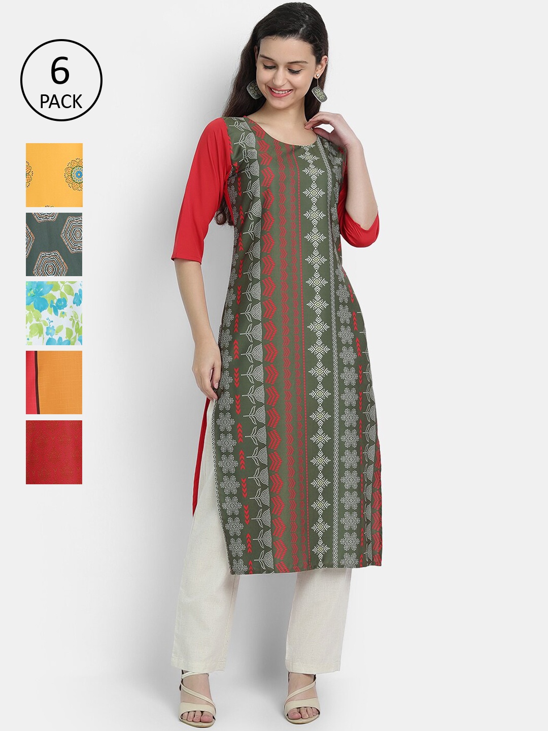 1 Stop Fashion Women Multicoloured & four leaf clover Ethnic Motifs Crepe Kurta, Multi
1 Stop Fashion Women Multicoloured & four leaf clover Ethnic Motifs Crepe Kurta, Multi