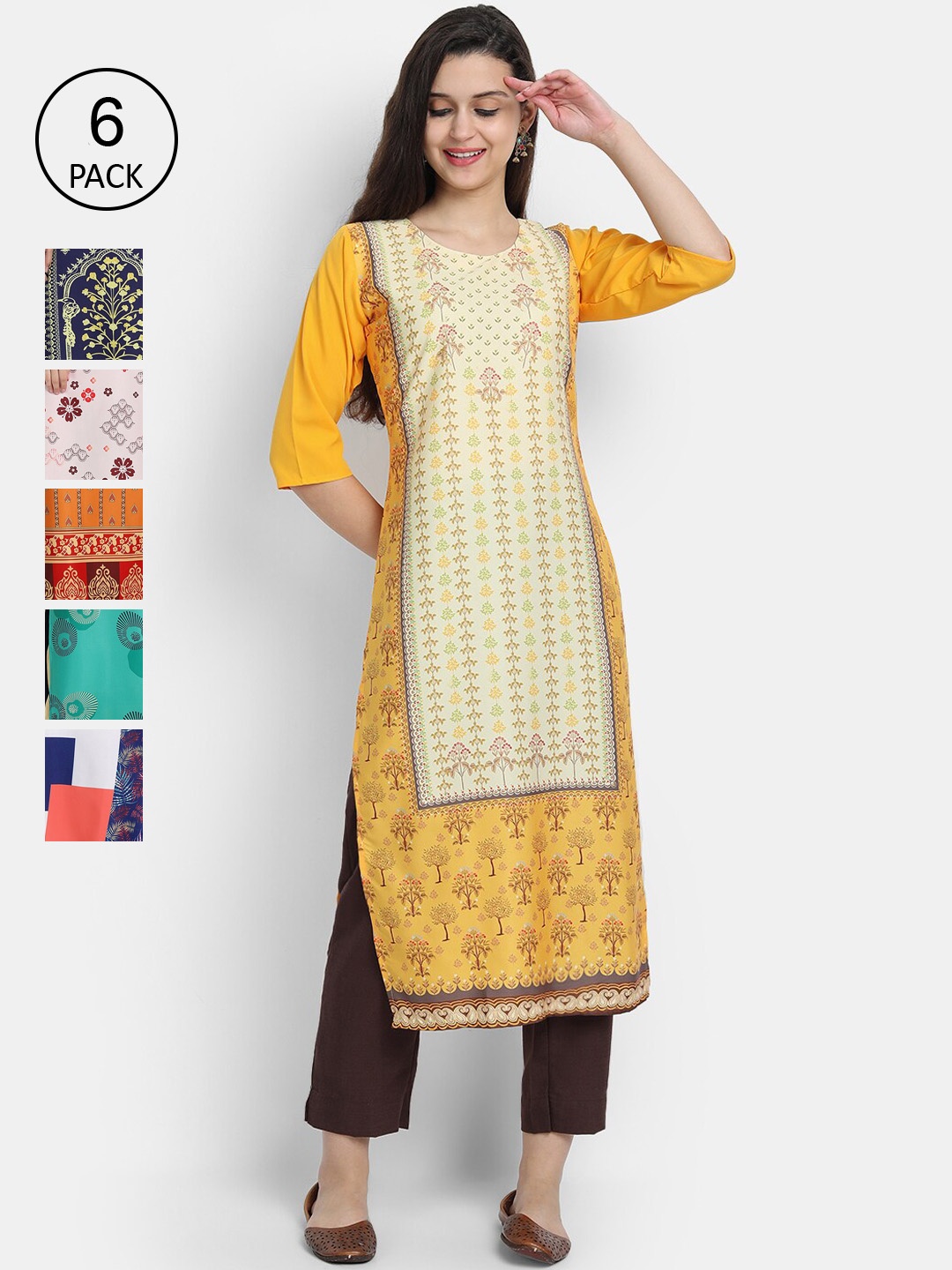 1 Stop Fashion Women Multicoloured & turtledove Ethnic Motifs Printed Thread Work Crepe Kurta, Multi
1 Stop Fashion Women Multicoloured & turtledove Ethnic Motifs Printed Thread Work Crepe Kurta, Multi