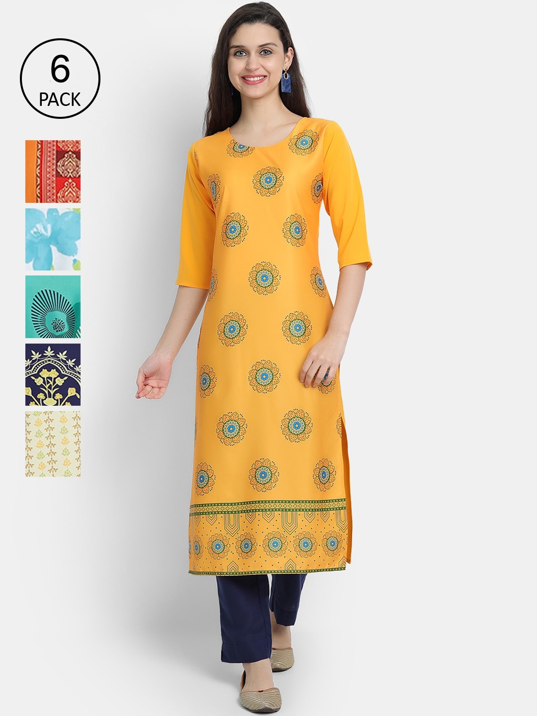 1 Stop Fashion Women Multicoloured Bandhani Embroidered Keyhole Neck Mirror Work Crepe Kurta, Multi
1 Stop Fashion Women Multicoloured Bandhani Embroidered Keyhole Neck Mirror Work Crepe Kurta, Multi