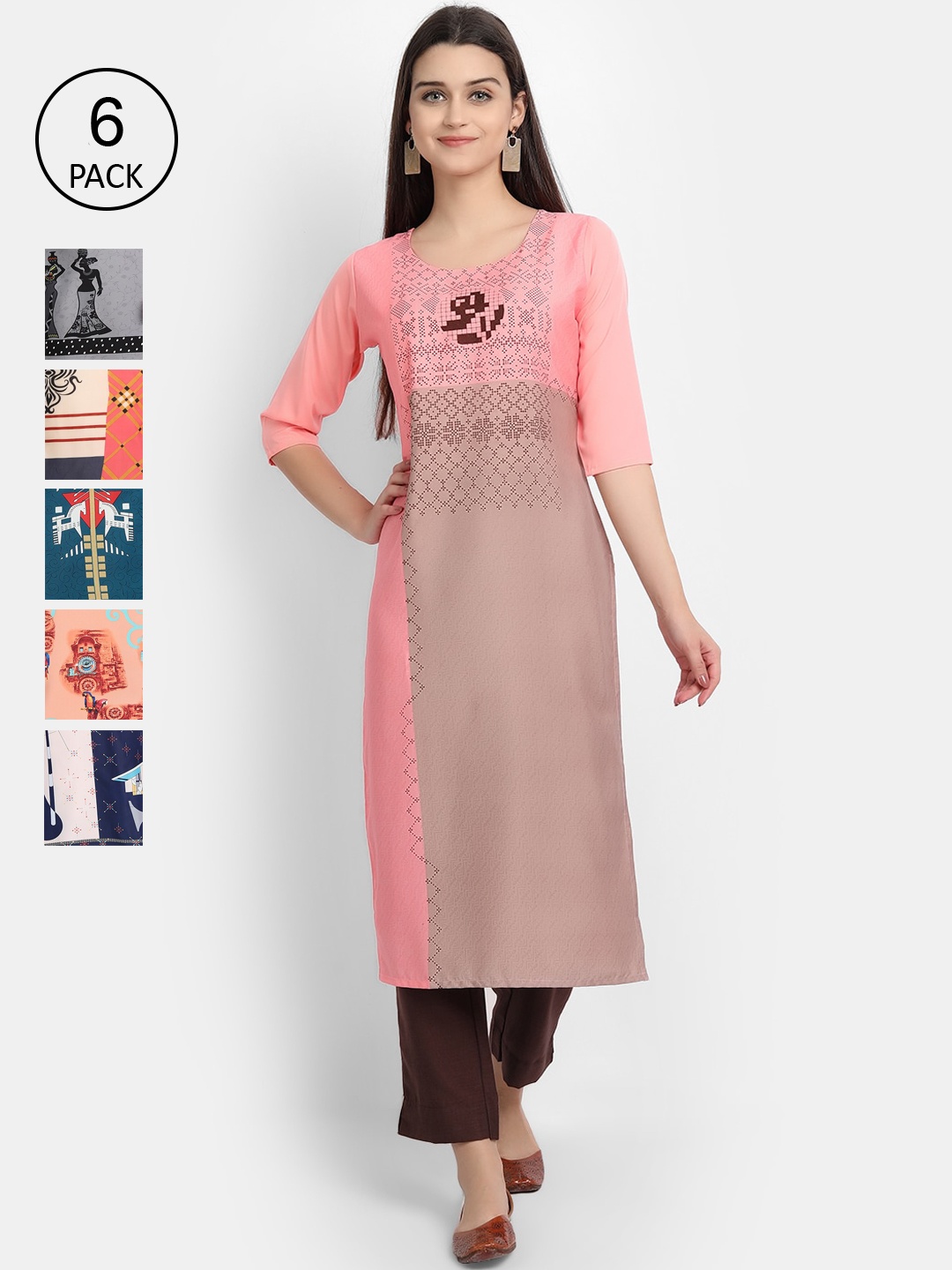 1 Stop Fashion Women Multicoloured Floral Embroidered Thread Work Crepe Kurta, Multi
1 Stop Fashion Women Multicoloured Floral Embroidered Thread Work Crepe Kurta, Multi