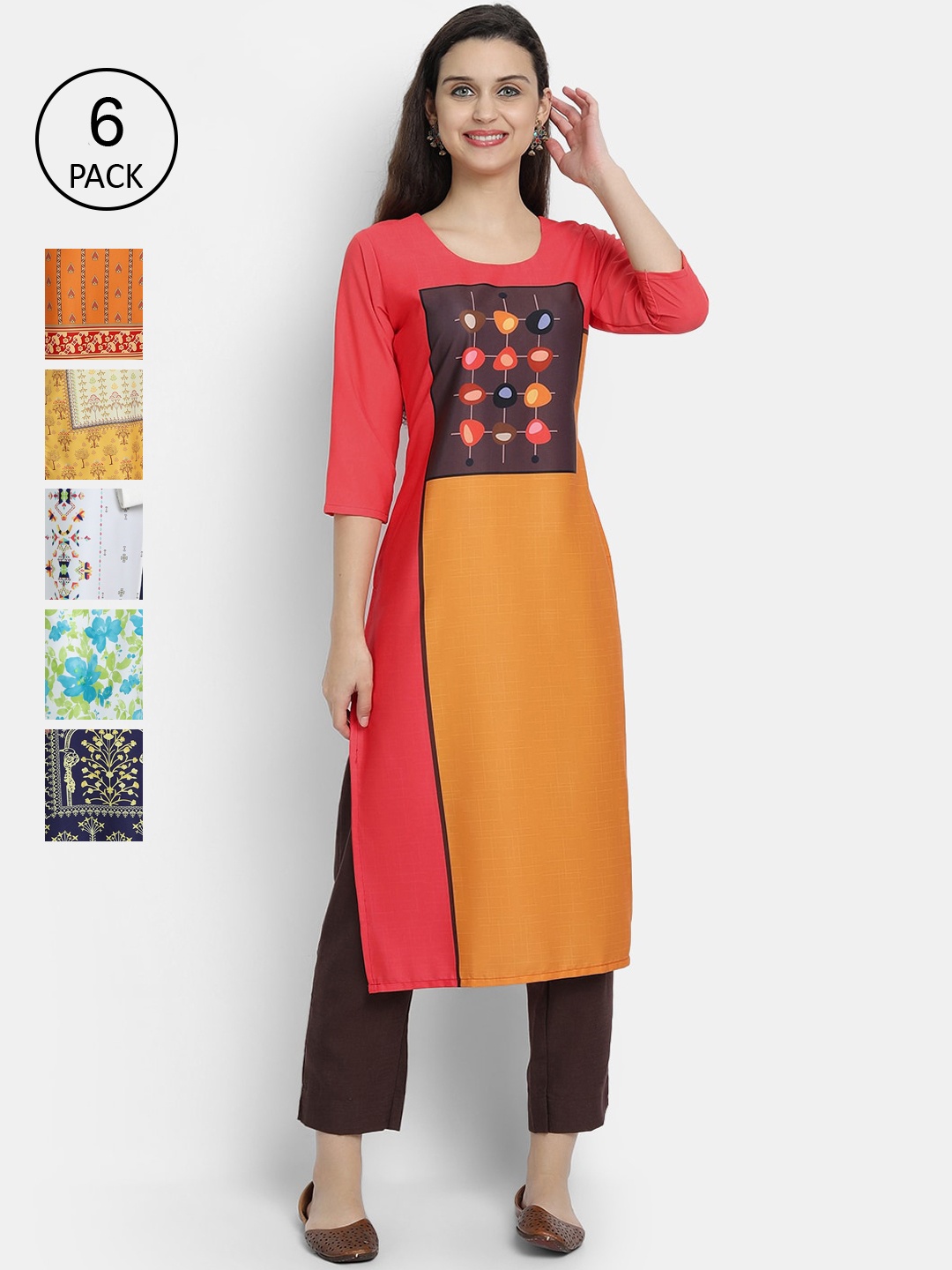 1 Stop Fashion Women Multicoloured & linden green Floral Printed Thread Work Crepe Kurta, Multi
1 Stop Fashion Women Multicoloured & linden green Floral Printed Thread Work Crepe Kurta, Multi