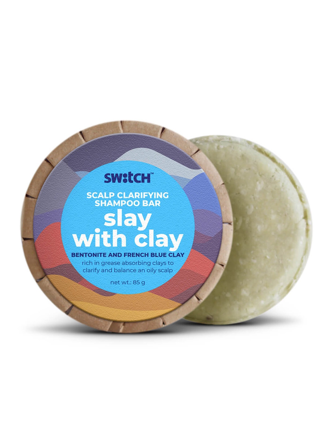 The Switch Fix Scalp Clarifying Slay With Clay Shampoo Bar for Oily Scalp - 85g, Grey
The Switch Fix Scalp Clarifying Slay With Clay Shampoo Bar for Oily Scalp - 85g, Grey