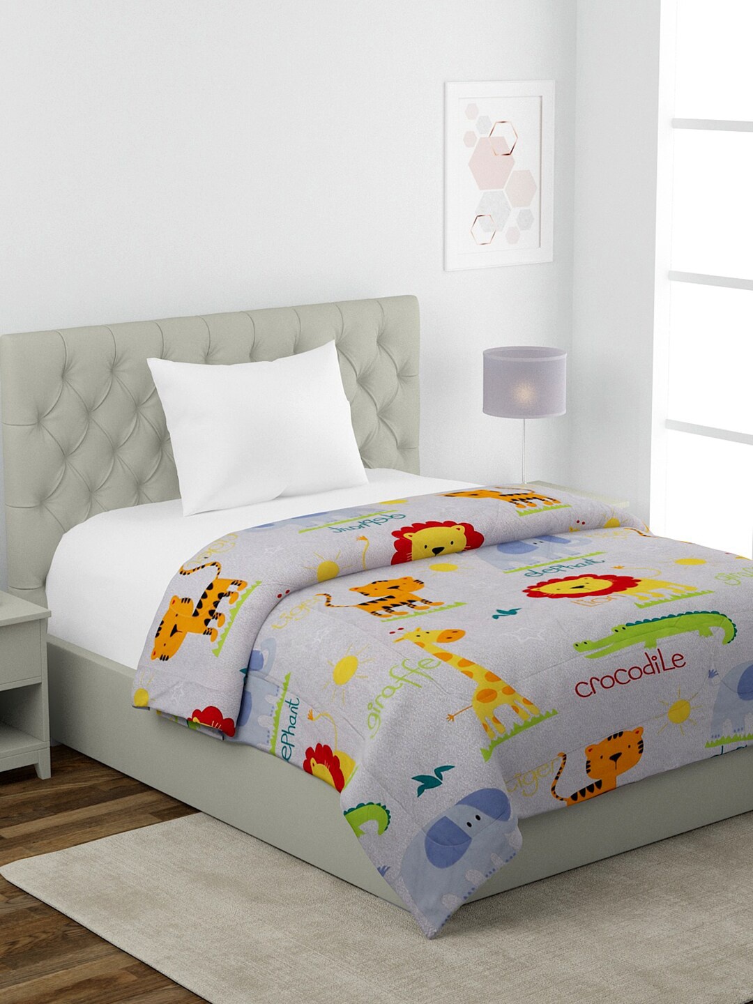 HOSTA HOMES Grey & Green Cartoon Characters Heavy Winter 210 GSM Single Bed Comforter
HOSTA HOMES Grey & Green Cartoon Characters Heavy Winter 210 GSM Single Bed Comforter