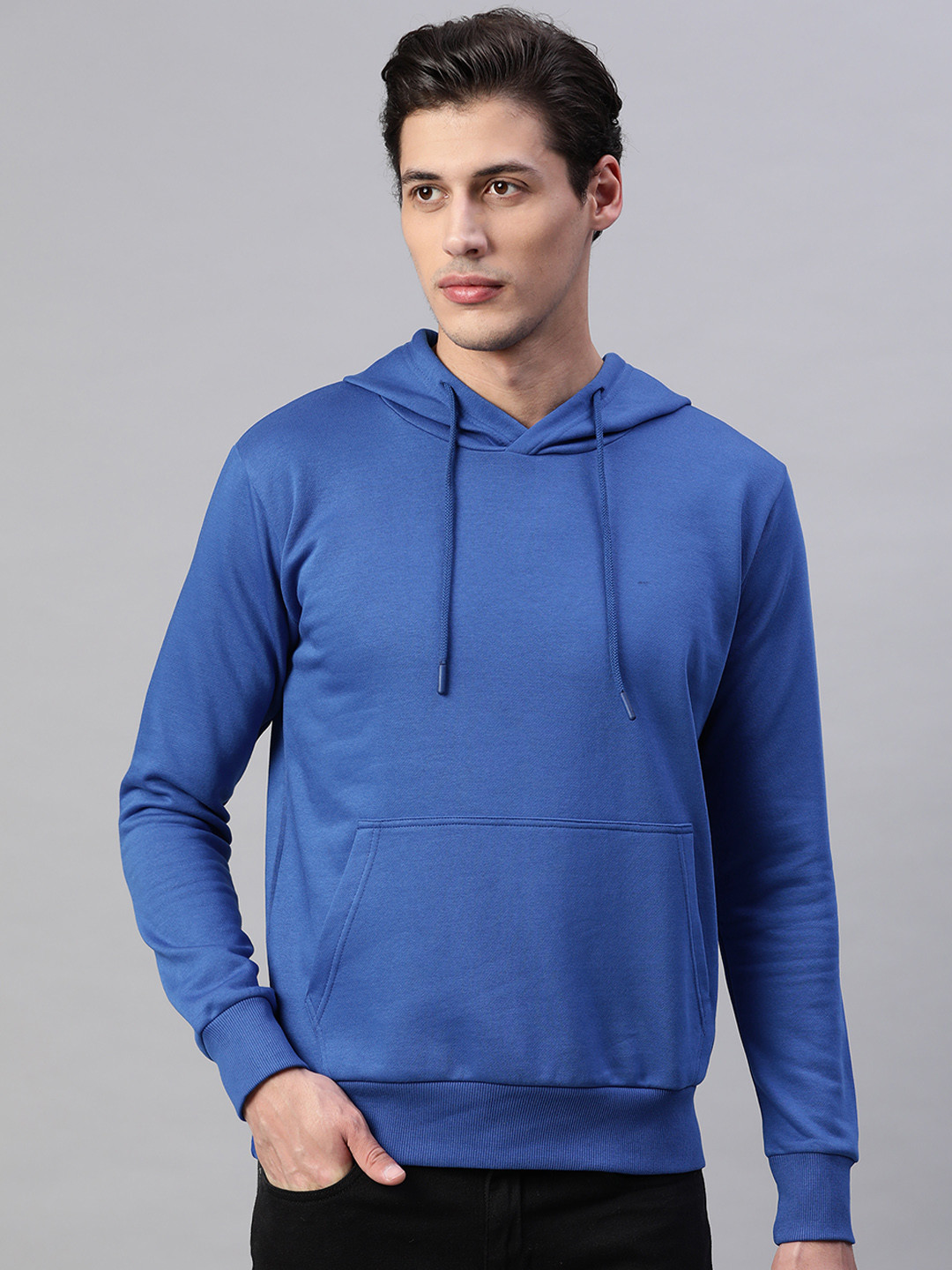 PICOT Men Blue Solid Hooded Sweatshirt 
PICOT Men Blue Solid Hooded Sweatshirt