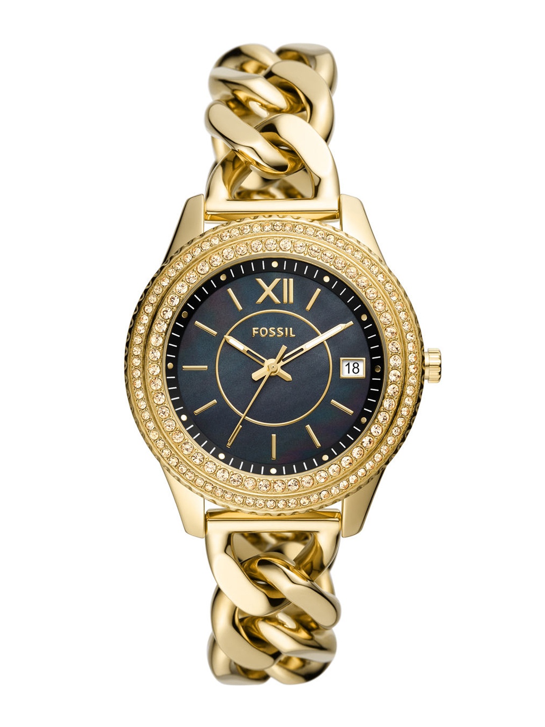 Fossil Women Green Dial & Gold-Toned Stainless Steel Bracelet Style Analogue Watch ES5133
Fossil Women Green Dial & Gold-Toned Stainless Steel Bracelet Style Analogue Watch ES5133