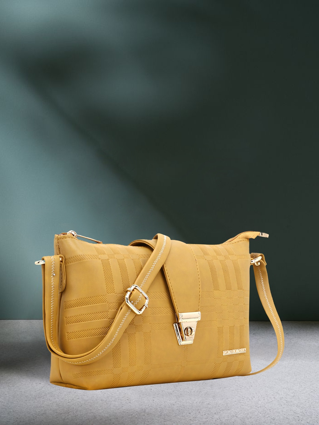 WOMEN MARKS Tan PU Shopper Sling Bag with Quilted