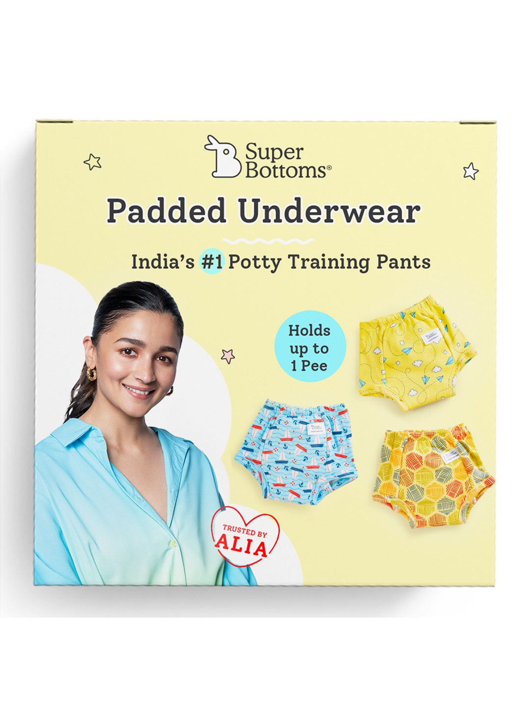SuperBottoms Infant Kids Multicolored Pack of 3 Waterproof Padded Sustainable Underwear, Multi
SuperBottoms Infant Kids Multicolored Pack of 3 Waterproof Padded Sustainable Underwear, Multi