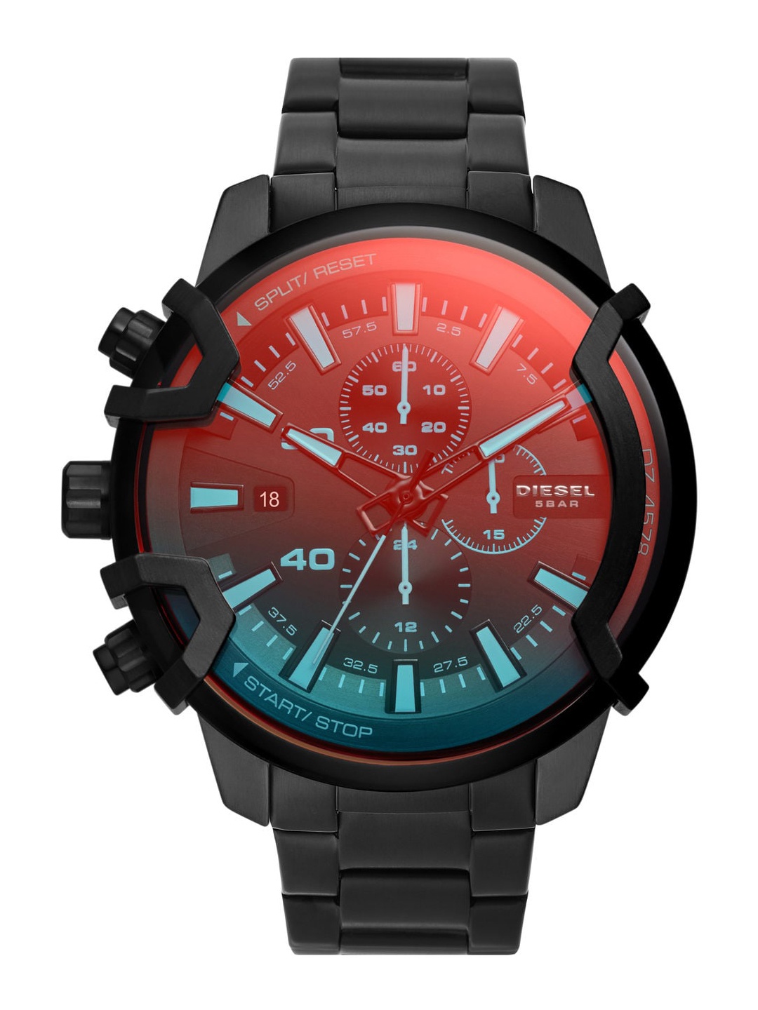 DIESEL Men Black Printed Dial & Black Stainless Steel Bracelet Style Straps Analogue Watch
DIESEL Men Black Printed Dial & Black Stainless Steel Bracelet Style Straps Analogue Watch