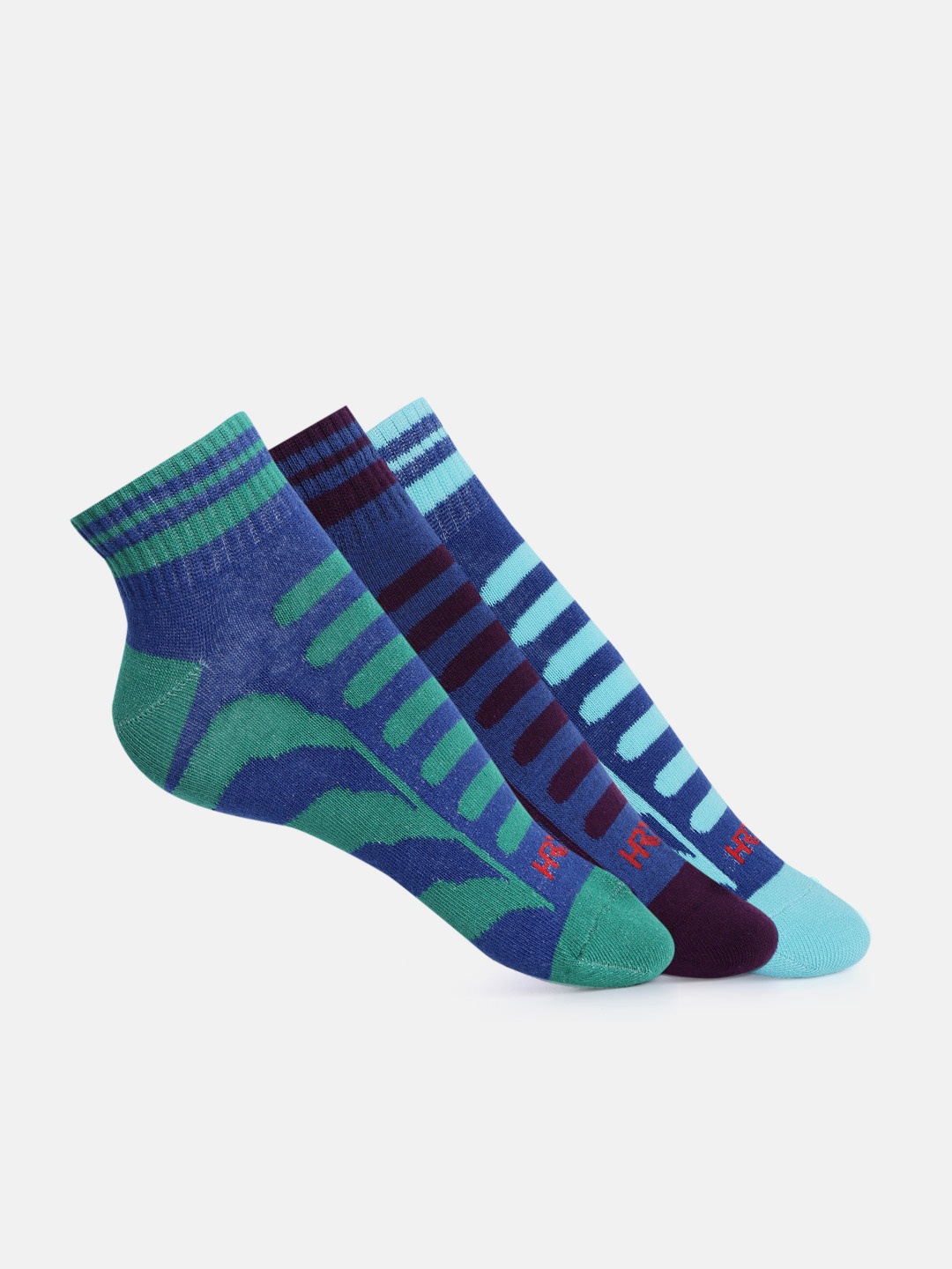 HRX by Hrithik Roshan Girls Pack of 3 Striped Running Above Ankle Length Socks, Green
HRX by Hrithik Roshan Girls Pack of 3 Striped Running Above Ankle Length Socks, Green