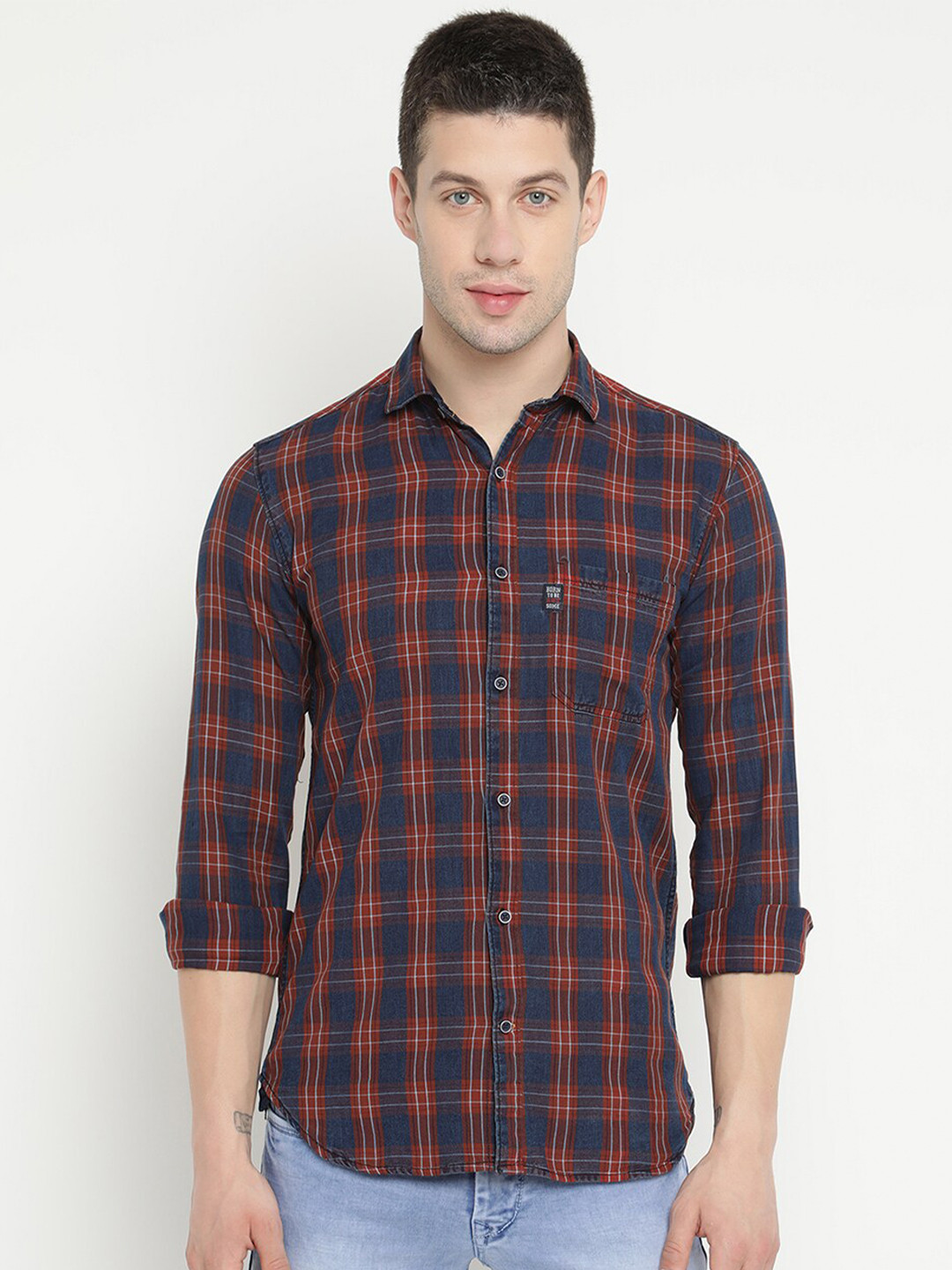 V2 Value & Variety Men Navy Blue & Red Regular Fit Buffalo Checks Cotton Casual Shirt
V2 Value & Variety Men Navy Blue & Red Regular Fit Buffalo Checks Cotton Casual Shirt