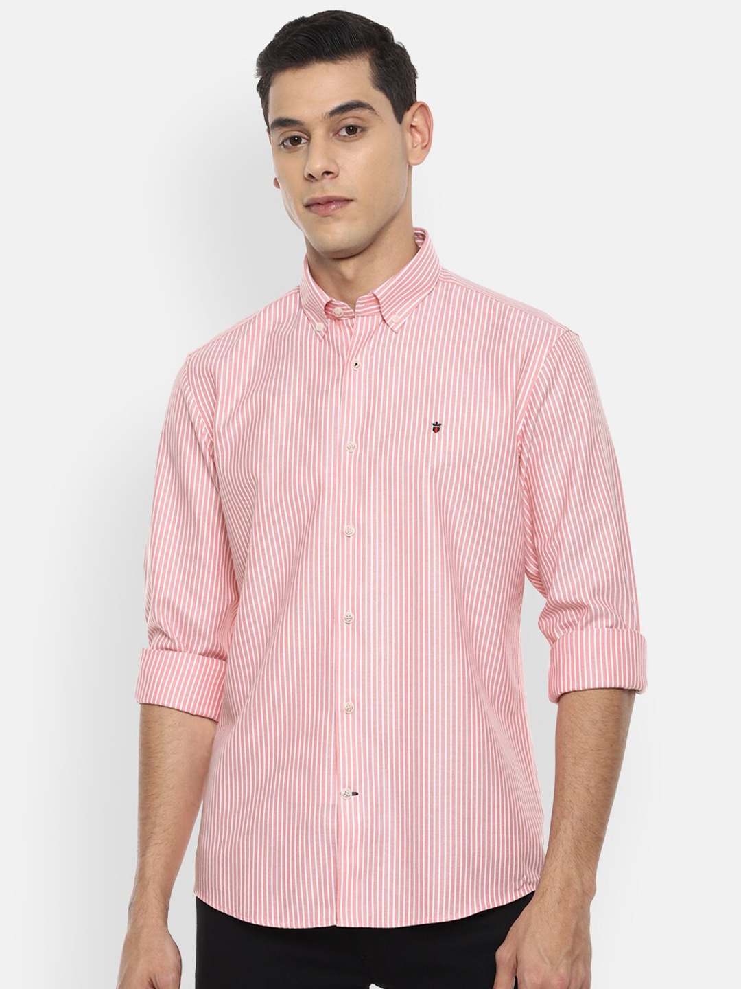 Louis Philippe Sport Men Pink & White Slim Fit Vertical Stripes Opaque Cotton Casual Shirt
Louis Philippe Sport Men Pink & White Slim Fit Vertical Stripes Opaque Cotton Casual Shirt