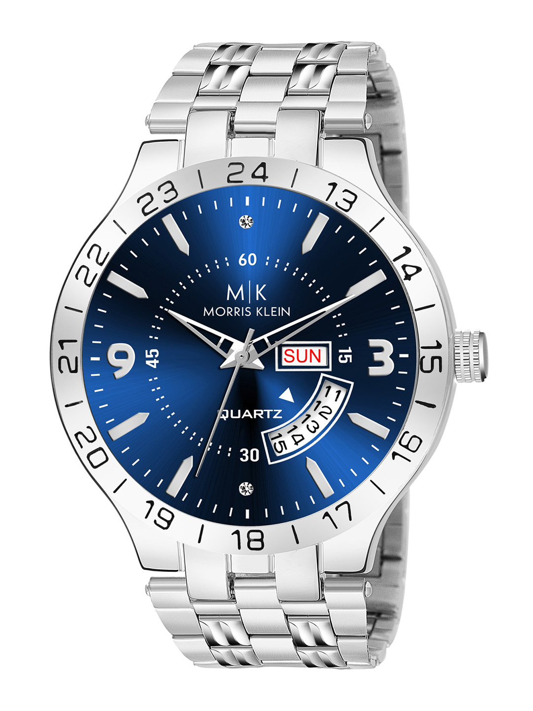 MORRIS KLEIN Men Blue Dial & Silver Toned Stainless Steel Bracelet Style Straps Analogue Watch
MORRIS KLEIN Men Blue Dial & Silver Toned Stainless Steel Bracelet Style Straps Analogue Watch