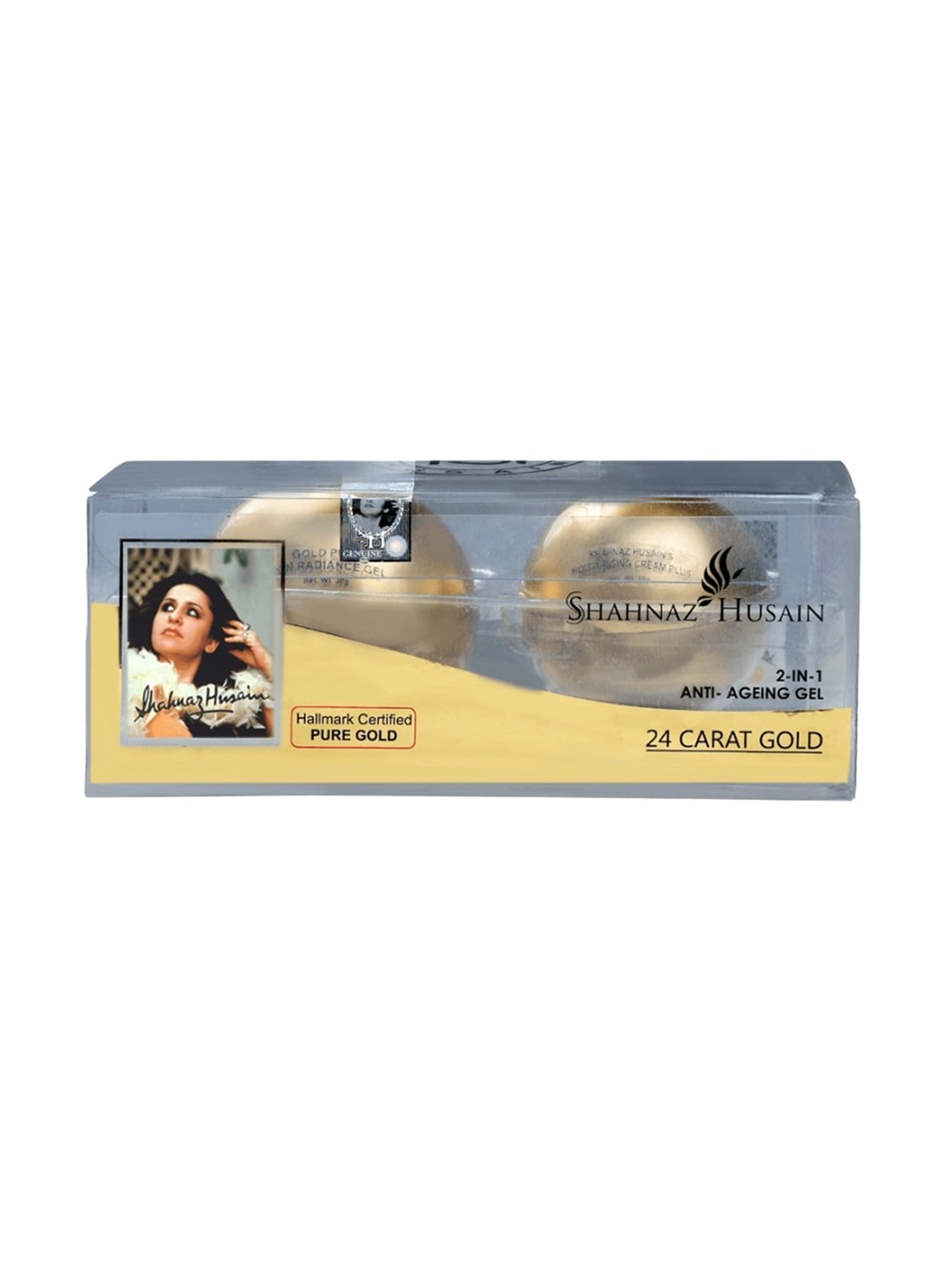 Shahnaz Husain Set Of 2 Natures Gold Skin Radiance Gel & Moisturising Cream 40G, Transparent
Shahnaz Husain Set Of 2 Natures Gold Skin Radiance Gel & Moisturising Cream 40G, Transparent