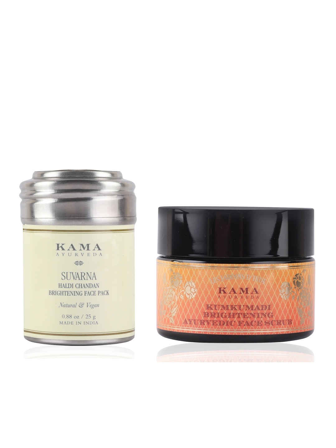 KAMA AYURVEDA Set of Ayurvedic Face Scrub & Haldi Chandan Brightening Face Pack, Cream
KAMA AYURVEDA Set of Ayurvedic Face Scrub & Haldi Chandan Brightening Face Pack, Cream
