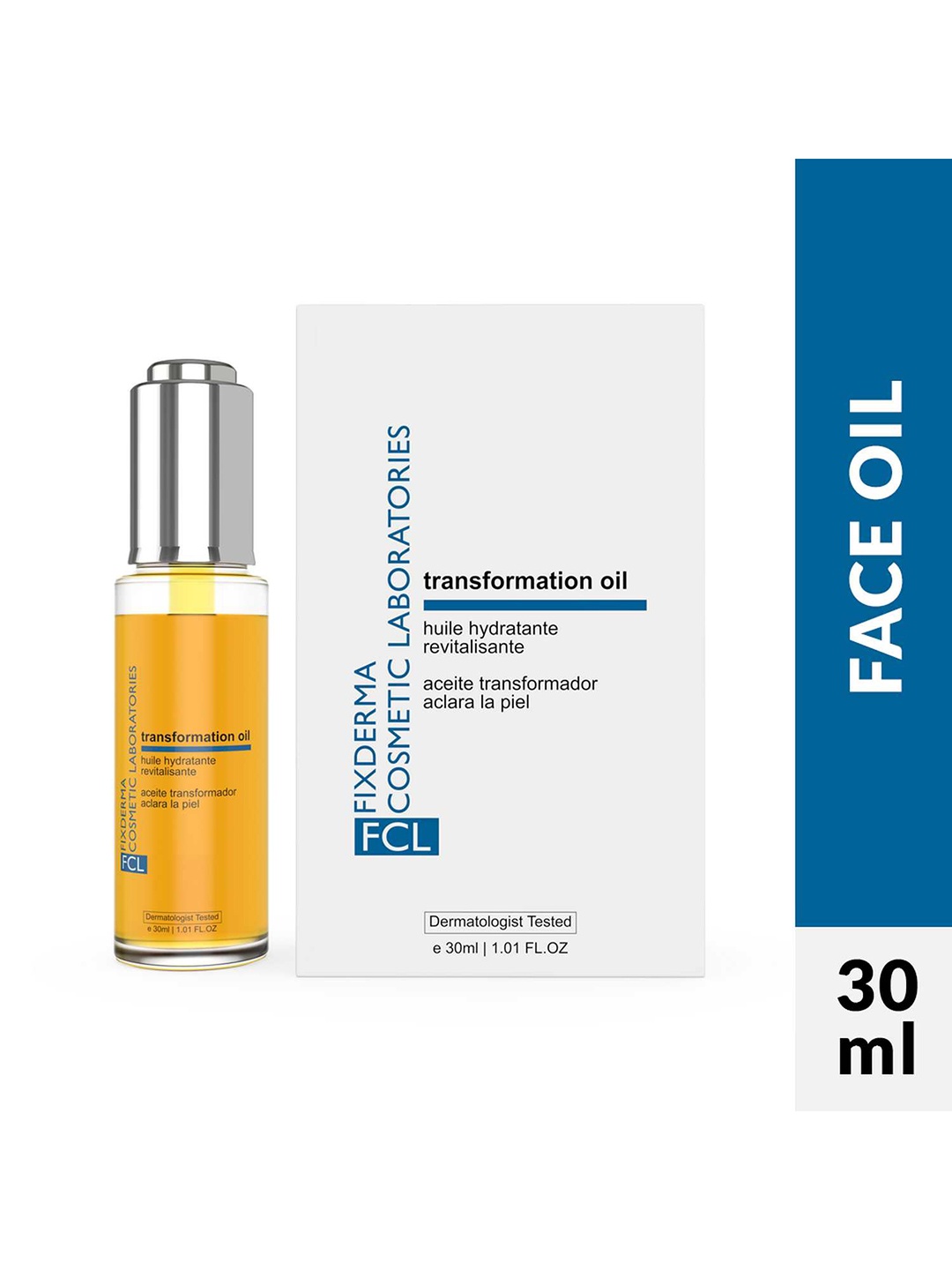 FIXDERMA COSMETIC LABORATORIES Dermatologist Tested Transformation Oil Serum - 30ml, Yellow
FIXDERMA COSMETIC LABORATORIES Dermatologist Tested Transformation Oil Serum - 30ml, Yellow
