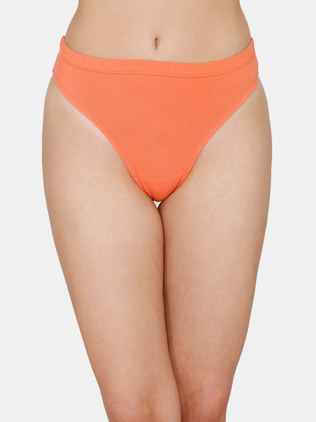 Zivame Coral Low Rise Cotton Thong - ZI2618FASHAPINK