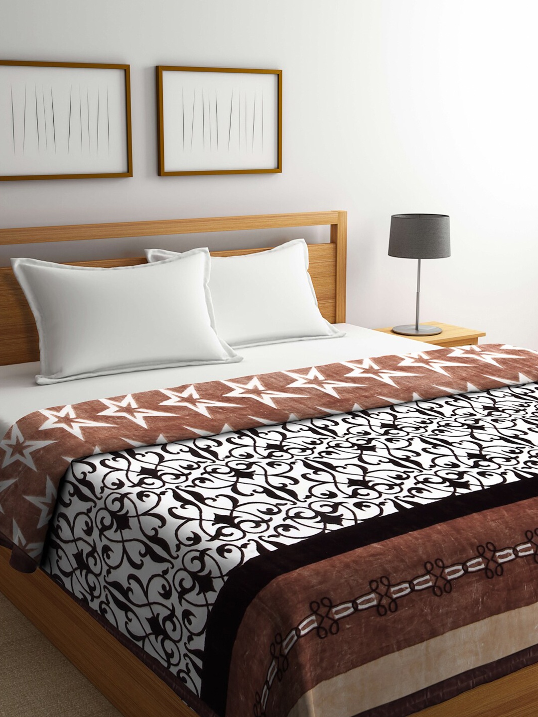 KLOTTHE Brown & White Printed 1000 GSM Reversible Wool Heavy Winter Double Bed Blanket
KLOTTHE Brown & White Printed 1000 GSM Reversible Wool Heavy Winter Double Bed Blanket