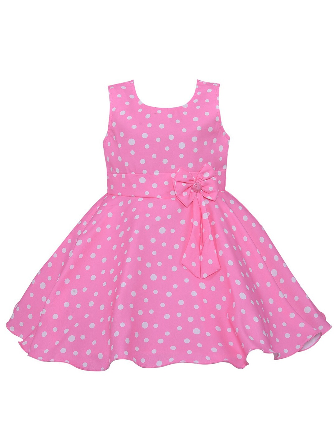 Wish Karo Pink & White Crepe Dress