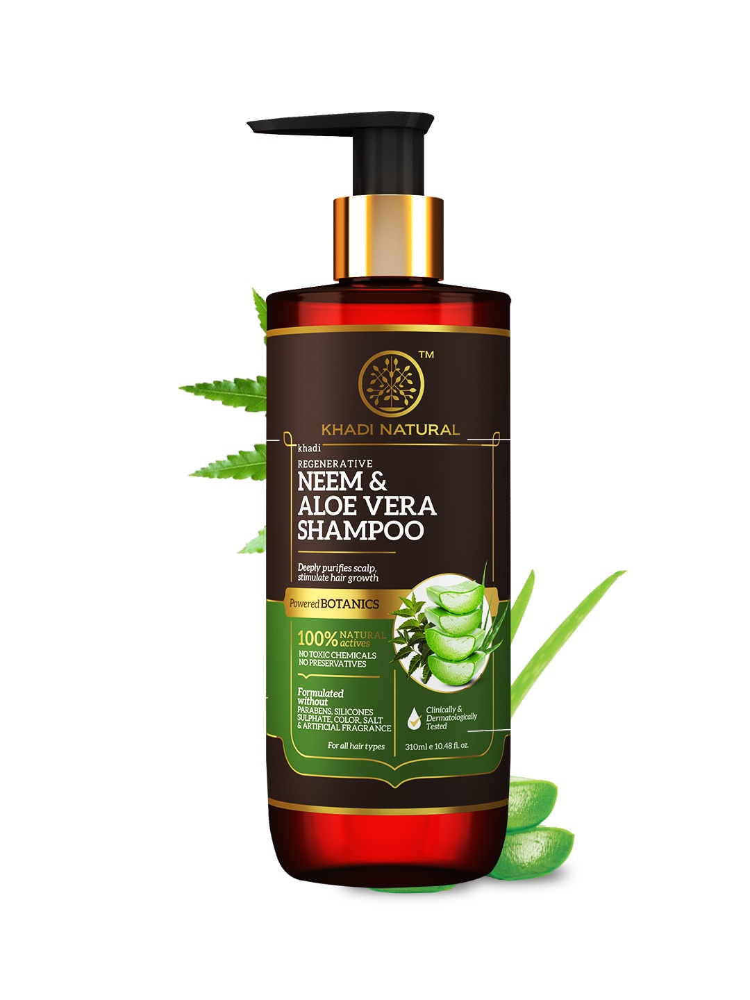 Khadi Natural Power Botanics Neem & Aloe Vera Hair Shampoo To Stimulate Hair Growth- 310ml, Brown
Khadi Natural Power Botanics Neem & Aloe Vera Hair Shampoo To Stimulate Hair Growth- 310ml, Brown